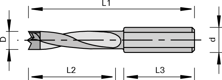Tungsten Carbide Tipped 2 Flute 57.5mm Mosquito Dowel Bit